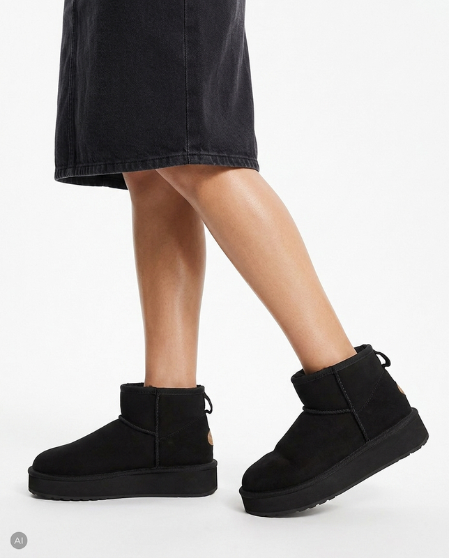 EMU Australia Stinger Micro Flatform Black W13296-BLK