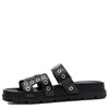 Guess Klapki Damskie Na Platformie z Oczkami Black FLPFAS-ELE03-BLK