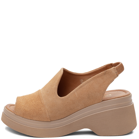 Artiker Leather Comfortable Wedge Sandals Orange 58C2045