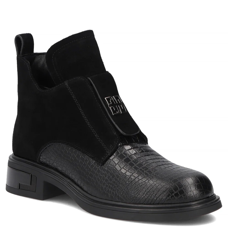 Filippo Leather Ankle Boots Black DBT8201-26-BK
