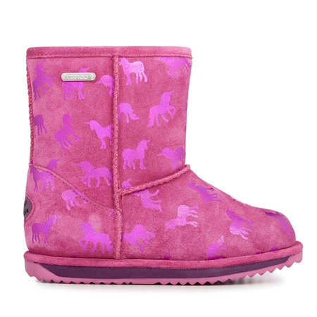 Buty EMU Australia botki dziecięce Rainbow Unicorn Brumby Deep Pink