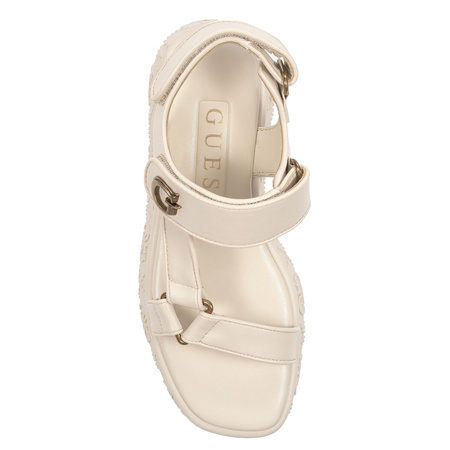 Guess Women Sandals On Platform Beige
