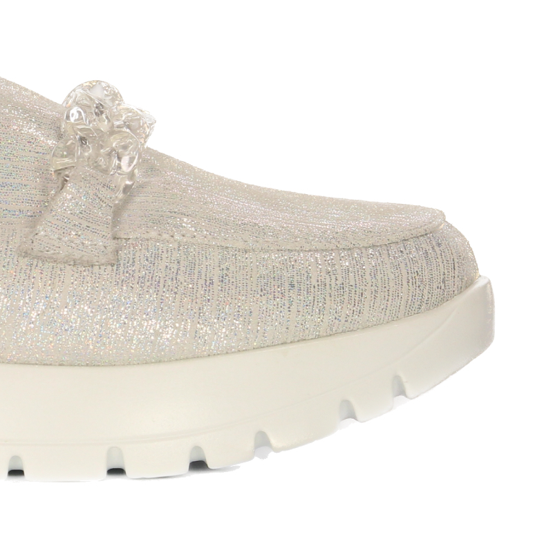 Filippo Women's Moccasins Leather Silver
