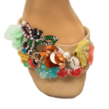 Laura Biagiotti Women Sandals On Heel Beige