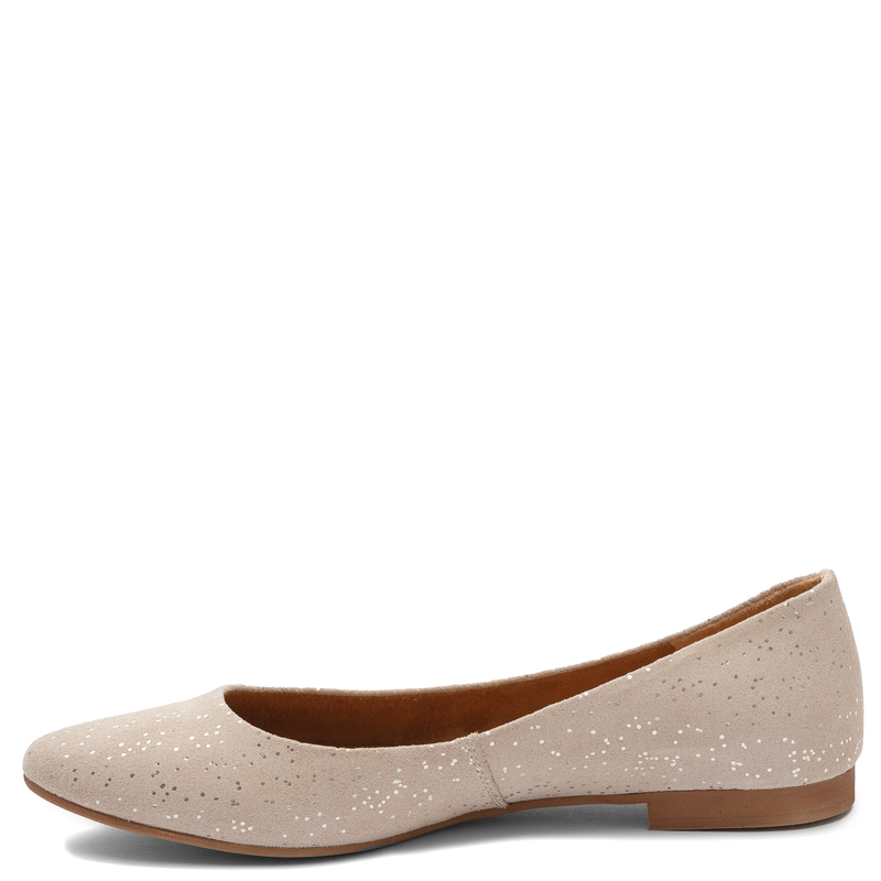 Maciejka Leather Ballerinas Shimmering Pointed Toe Beige 4100W-06/00-8