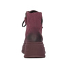 Maciejka Velour Combat Boots on Platform Burgundy 06309-23/00-8