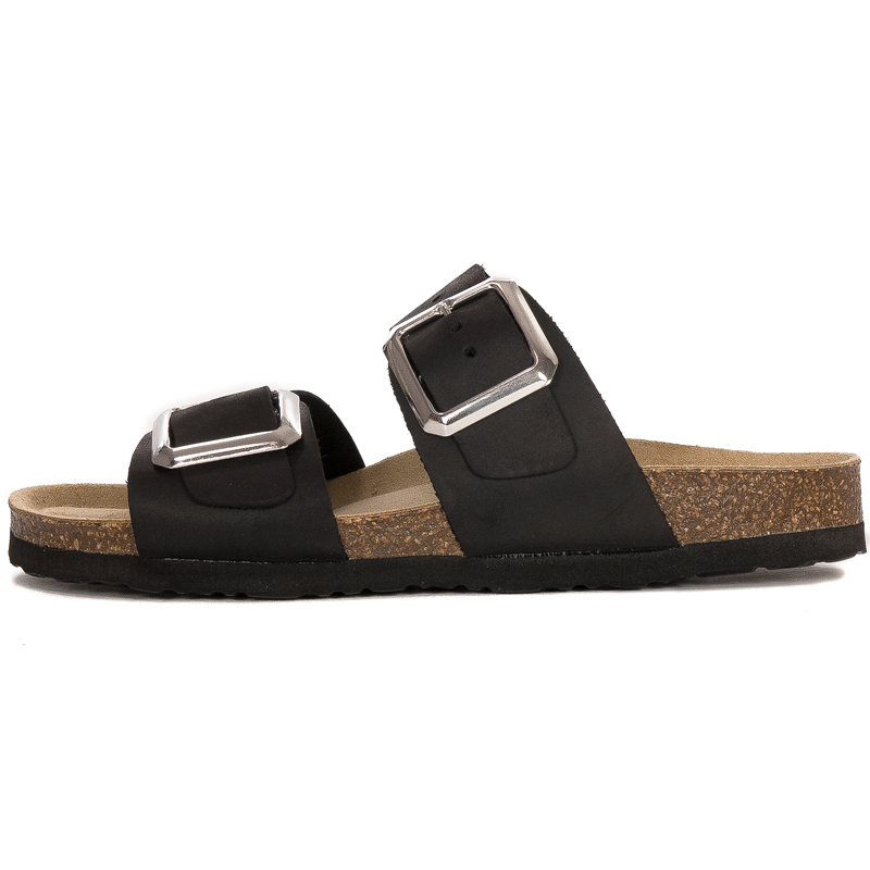 Dr. Brinkmann Women's Slides Black Leather