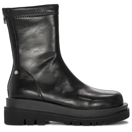 GOE Women's warm leather black boots