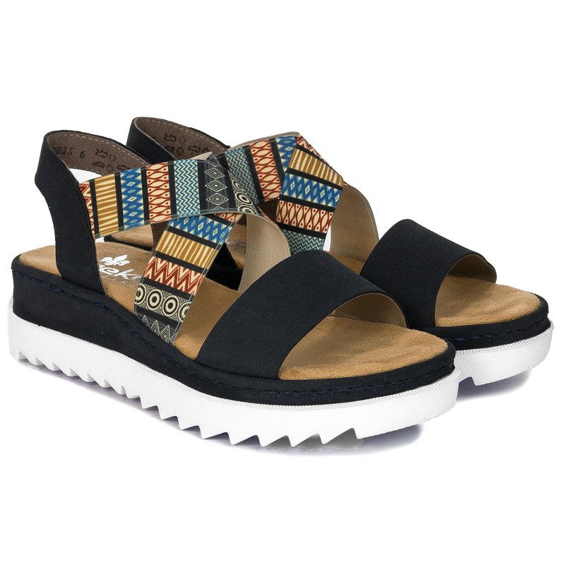 Rieker V44G8-14 Pazifik/Multiprint Navy Sandals