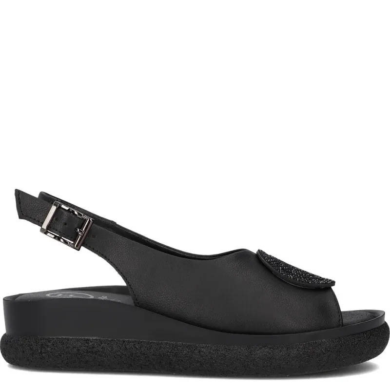 Filippo Women's Flat Sandals Black