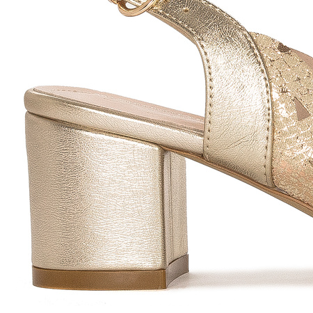 Sergio Leone Women's Gold Mix Sandals