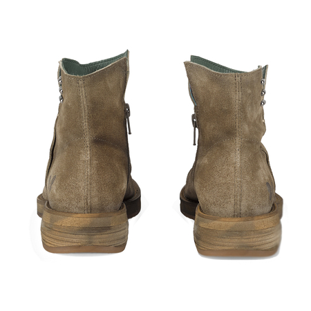 Felmini Women's Leather Ankle Boots Beige