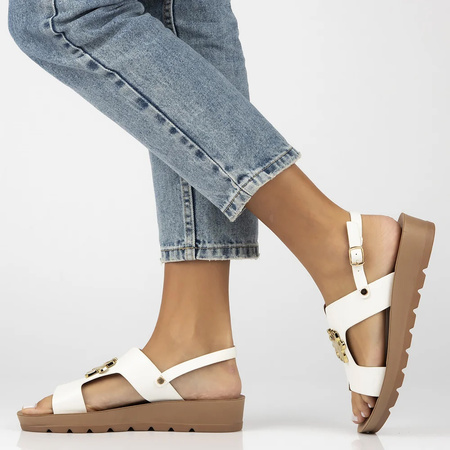 Filippo Women's Flat Sandals White