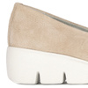 Women's Filippo suede leather shoes with beige wedges