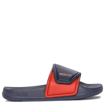 Big Star Navy/Red Velcro children's slippers