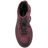 Maciejka Velour Combat Boots on Platform Burgundy 06309-23/00-8