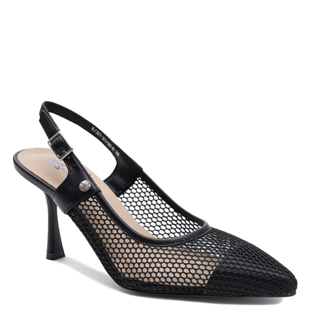 Maciejka Slingback Pumps Mesh Pointed-Toe Black K7507-01/00-0