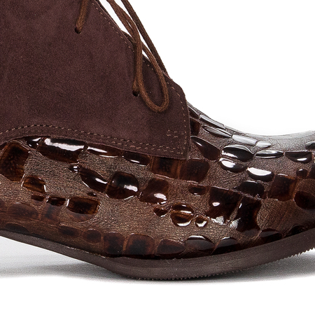 Maciejka Brown Women's Lace-Up Boots