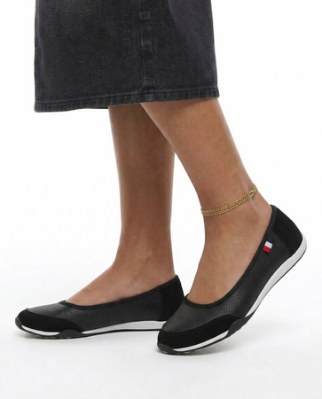 Filippo Leather Openwork Shoes Black 17702