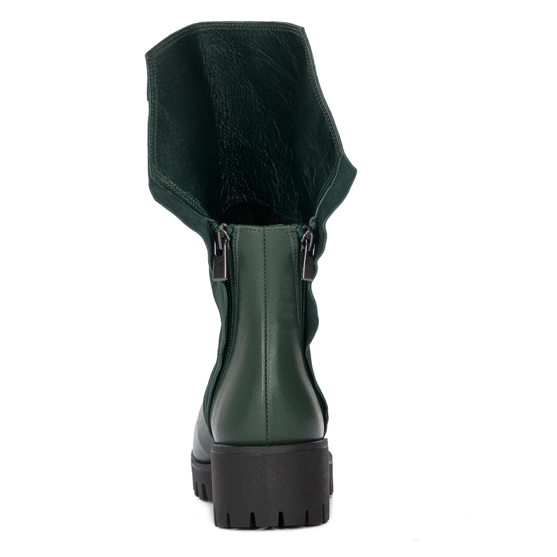 Visconi Women's high heels boots in natural leather green