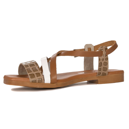 Maciejka Brown leather women's sandals