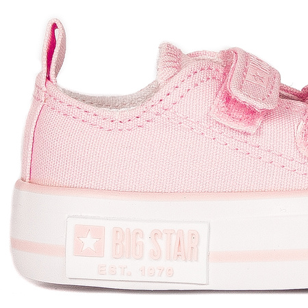 Big Star Children's sneakers for girls with Velcro Pink
