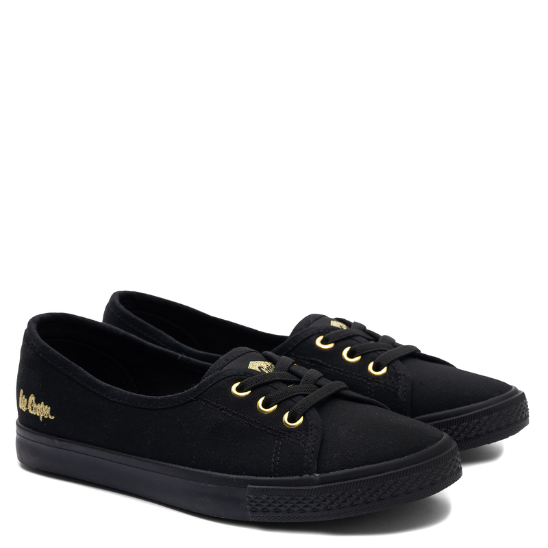 Lee Cooper Classic Low Sneakers With Gold Logo Black LCW-26-02-4045L