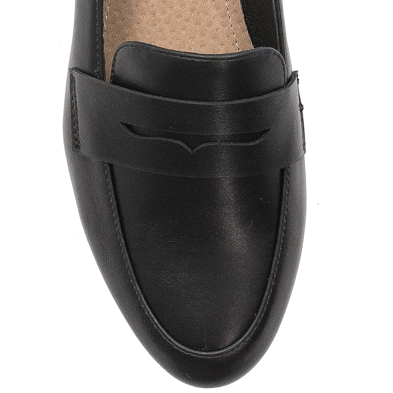 Lordsy damskie półbuty Sergio Leone Czarne PU