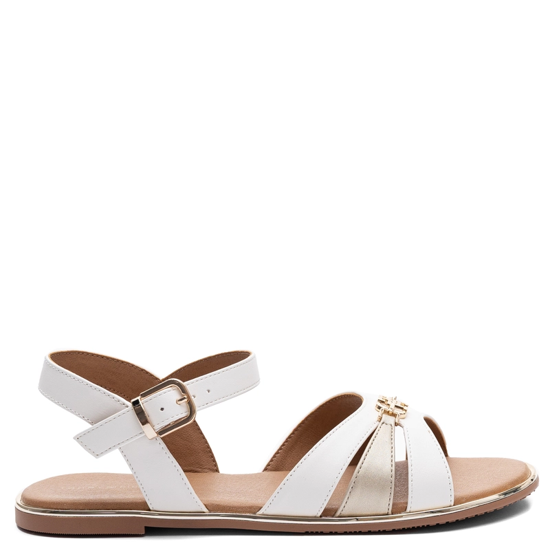 Tommy Hilfiger Women's White Sandals T3A2-34280-WH-PL