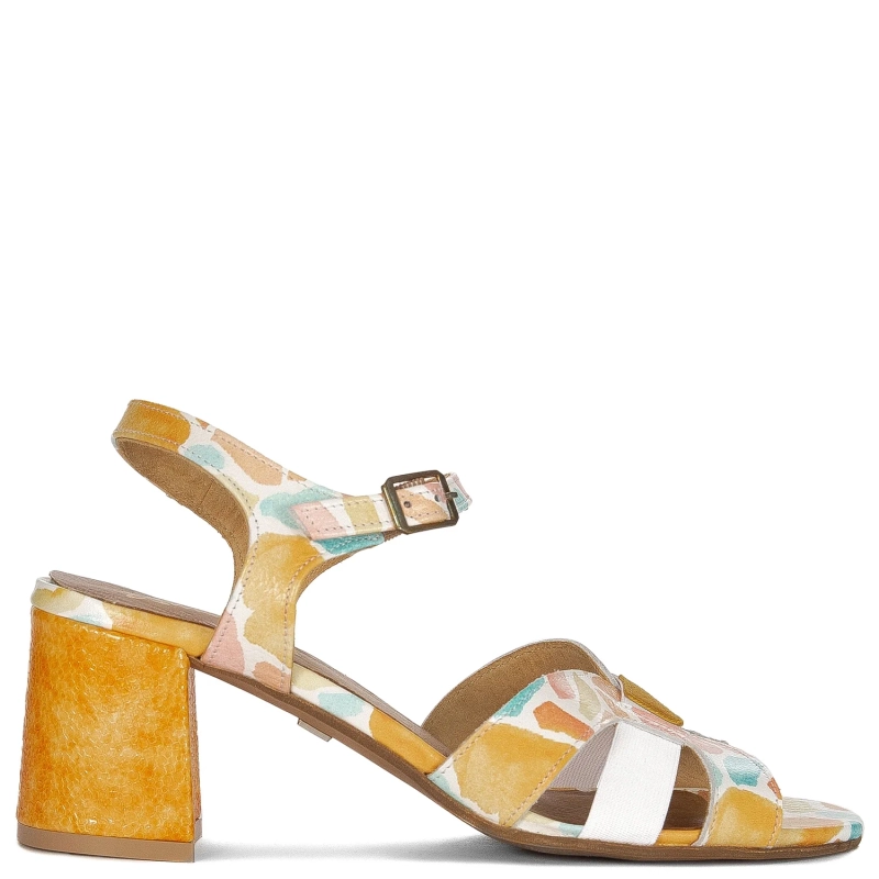 Maciejka Women's Leather Stiletto Sandals Colorful