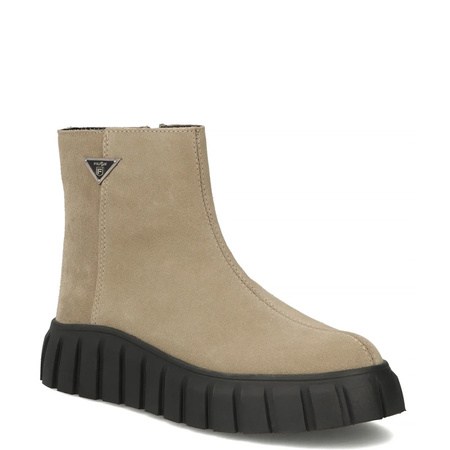 Filippo Suede Ankle Boots Platform Side-Zip Brown DBT6301-25-TP