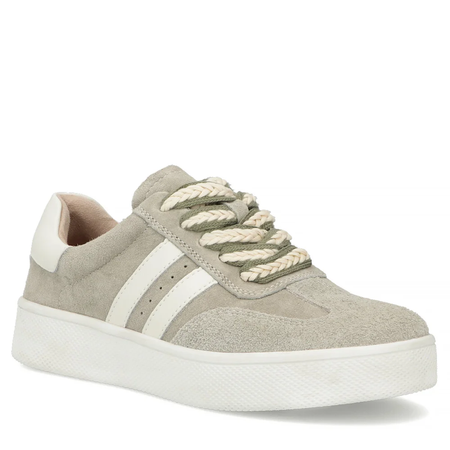 Filippo Skórzane Sneakersy Na Platformie Zielone DP7512-26-KH