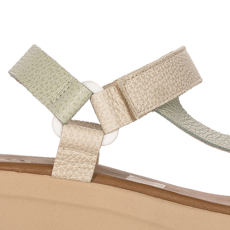 Maciejka Green Leather Sandals
