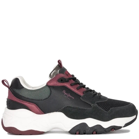 Sneakersy Pepe Jeans PLS31277 999 Black Sloane Bass Czarne