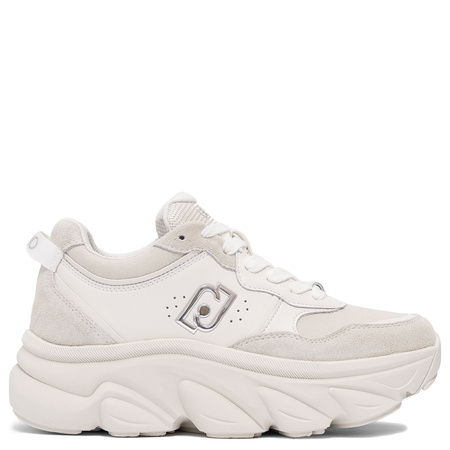 Liu Jo Platform Sneakers Chunky Sole Trainers Beige BF5061-PO304-MILK