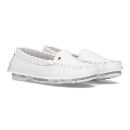Filippo Women's Leather Moccasins White