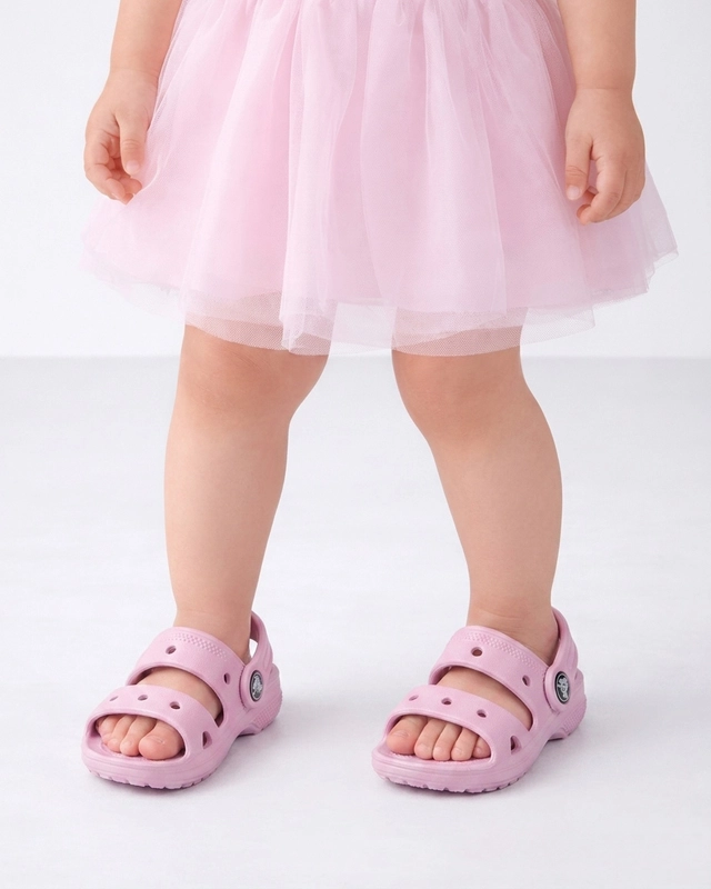Crocs Klapki dziecięce dziewczęce Classic Kids Sandal Ballerina Pink Różowe