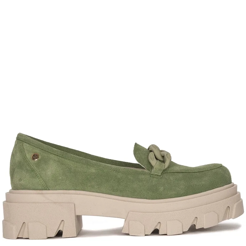 Maciejka 2850J-09/00-1 Green Flat Shoes