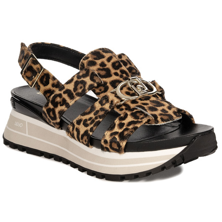 Liu Jo Sandały Damskie Na Platformie Leopard