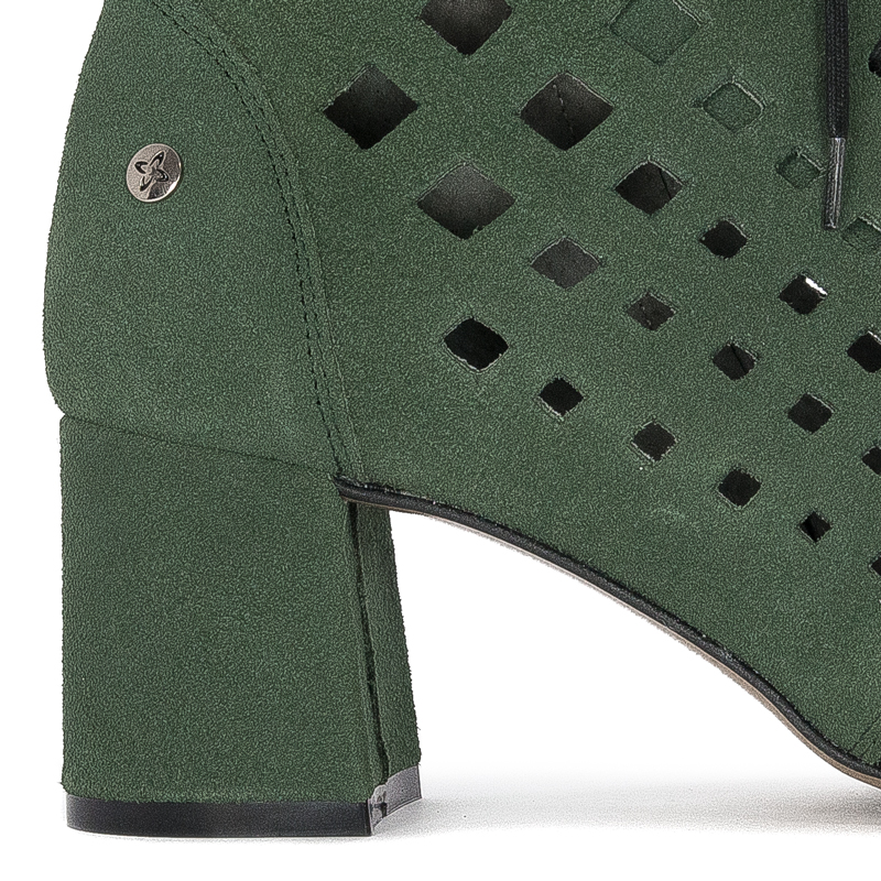 Maciejka bottle green Women's Lace-Up Boots