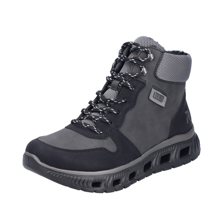 Rieker Insulated Ankle Boots Lace-Up Black M6023-45-BLACK