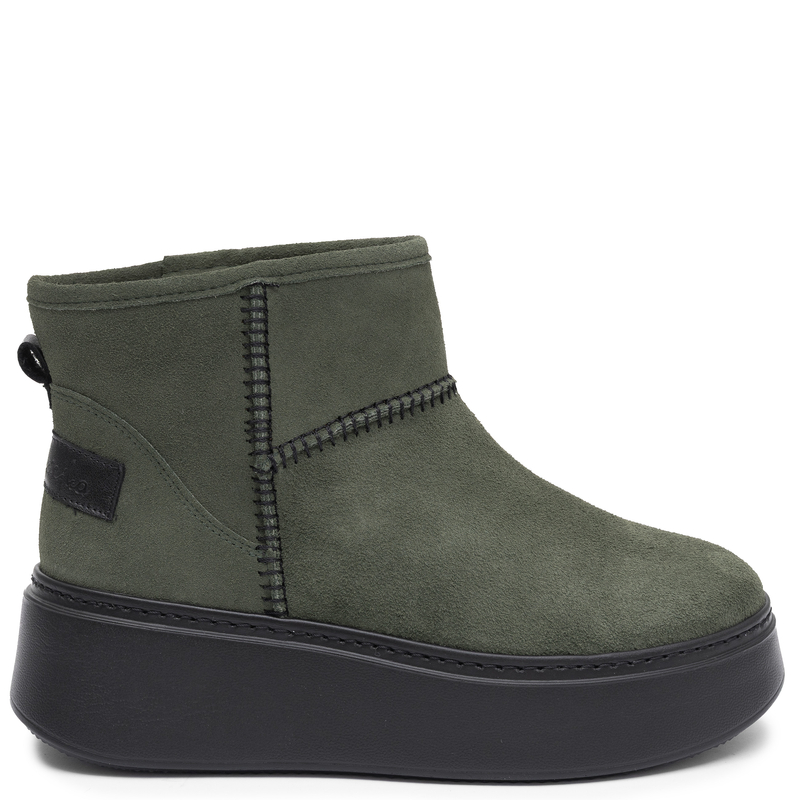 Maciejka Suede Warm Platform Ankle Boots Green 6257W-05/00-4