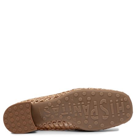 Hispanitas Woven Loafers Breathable Slip-On Low Block Heel Almond RHV264828-ALMOND