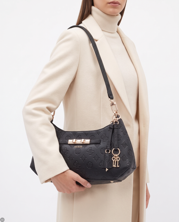 Guess Women's Handbag Carmella Logo Black HWPD2225180