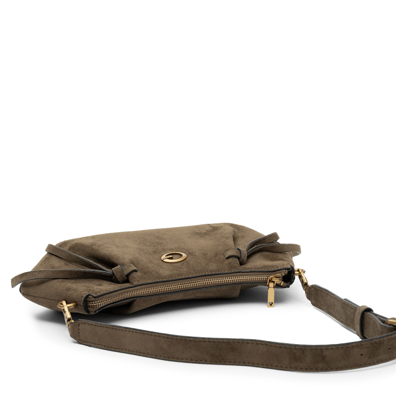 Guess Allegra Zamszowa Torebka Na Ramię Bagietka Oliwkowa HWSG2237180-OLIVE