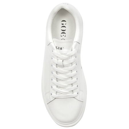 GOE Sneakersy męskie skórzane White białe