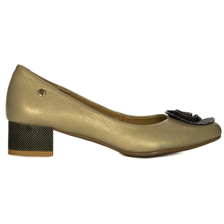 Maciejka Women's Leather Gold Pumps