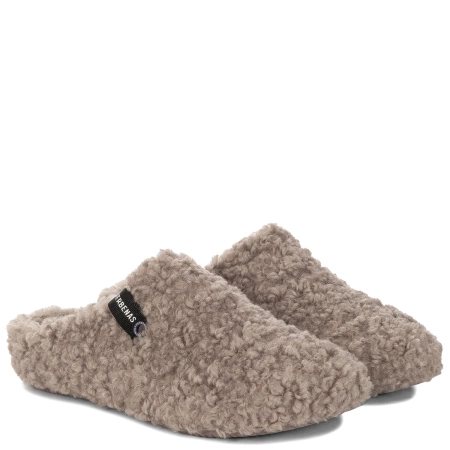 Verbenas Women's Warm Slippers Cozy Beige YORKCURLY-CAMEL