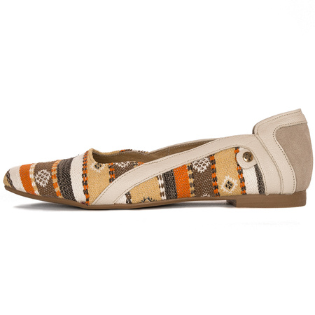 Maciejka Navy Beige Ballerina Shoes