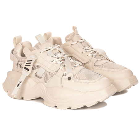 GOE Sneakersy buty damskie Beżowe